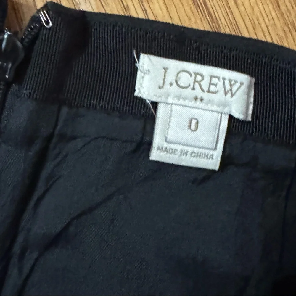 J Crew A Line Mini Skirt Women’s 0 Black Lined Zipper Back Office Career Flirty
